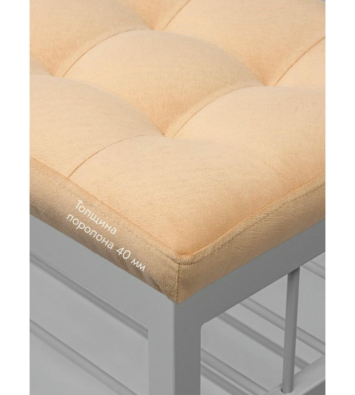 Банкетка Сканди-76-2 (персиковый/серый)