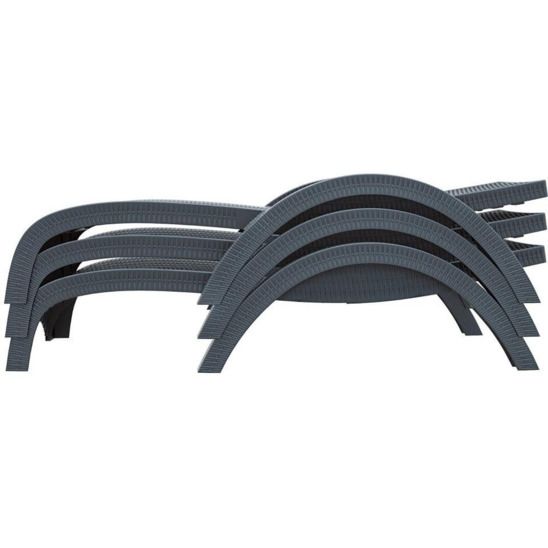 Шезлонг пластиковый GS 1009 коричневый