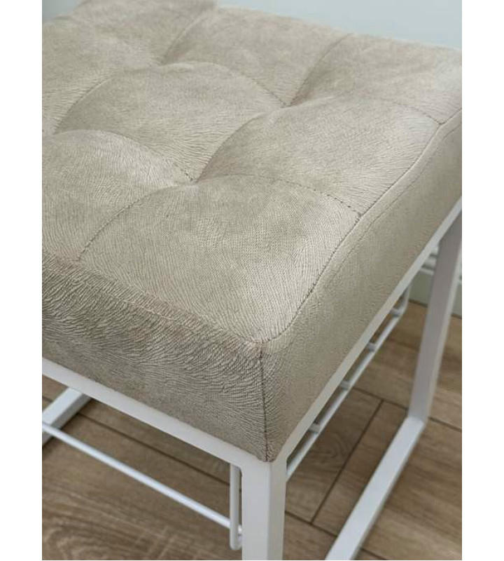 Банкетка Марсей 40-44 с полкой (бежевый/белый)