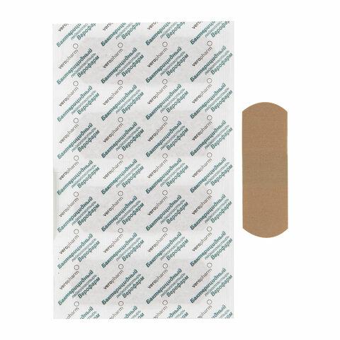 Набор лейкопластырей бактерицидных 20 шт. ВЕРОФАРМ, 4 размера, телесные, 20035854