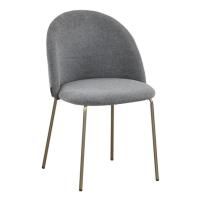 Стул Дижон темно-серая ткань ножки под золото