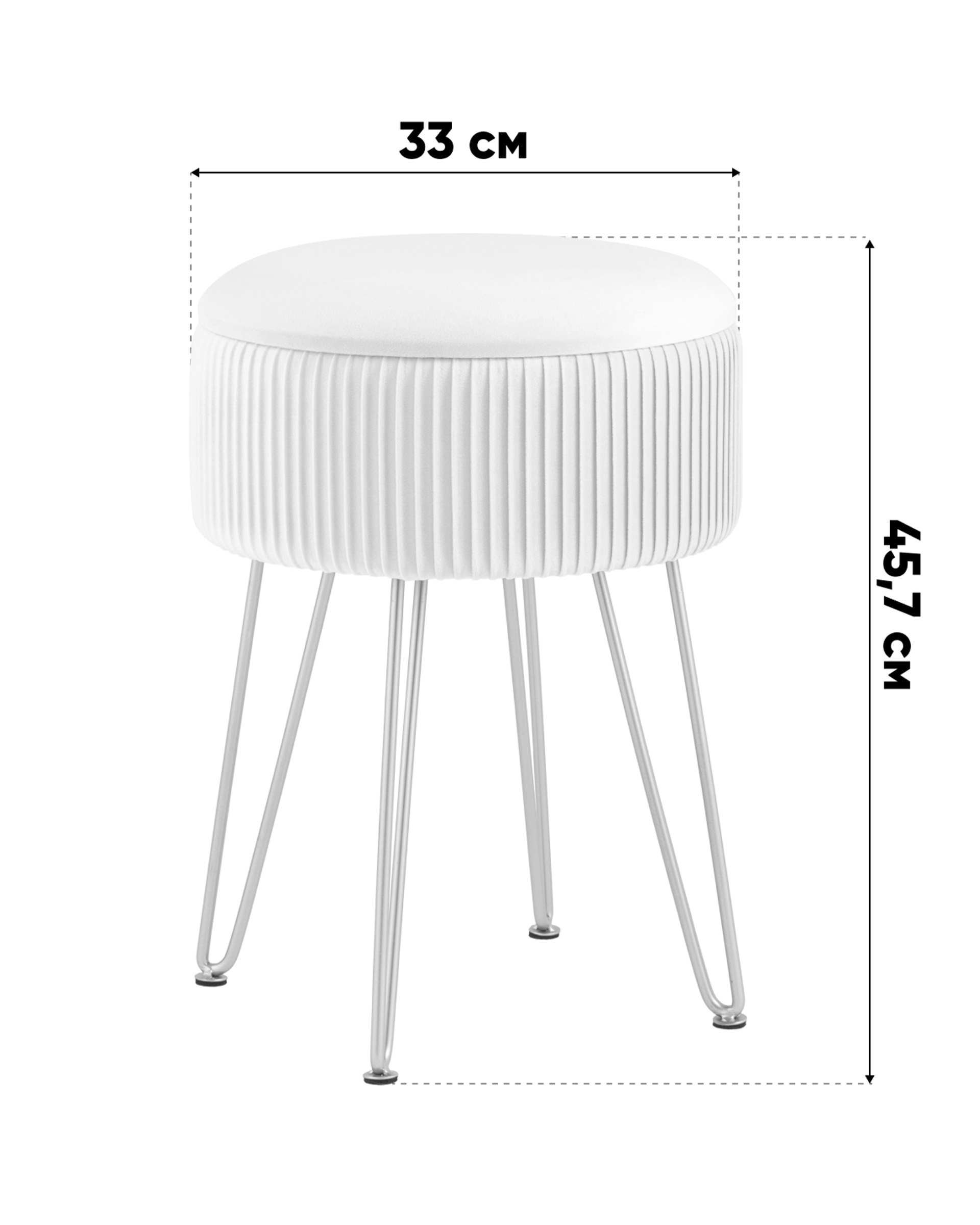 Пуф Астор серый