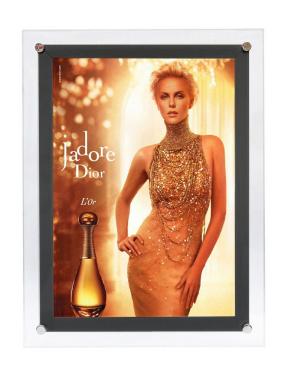 Световая панель Кристалл односторонняя настенная А3, матовый черный