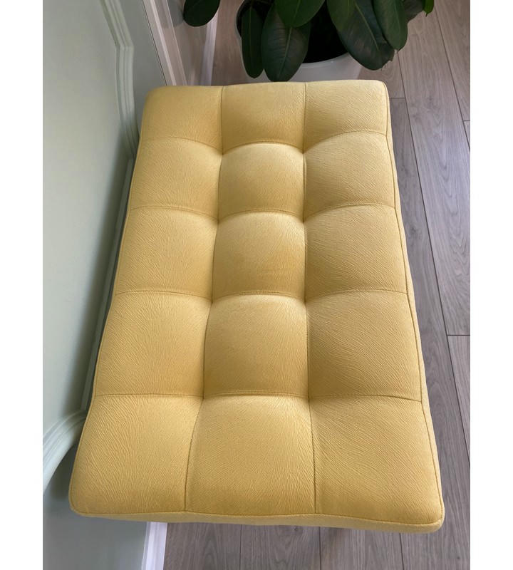 Банкетка Сканди-60-2-х полочная (желтый/белый)