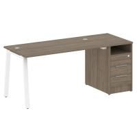 Рабочая станция Metal System Style на металлокаркасе с опорной тумбой БА.РС-СТП-1.3