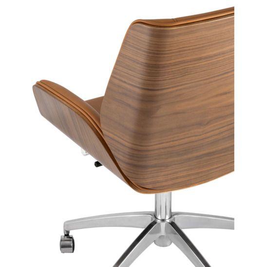 Кресло офисное TopChairs Crown, коричневое