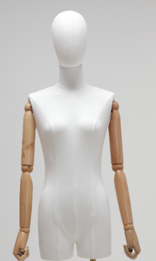 TTW-7-9 Торс портновского манекена женский с бедром, с головой, шарнирные руки