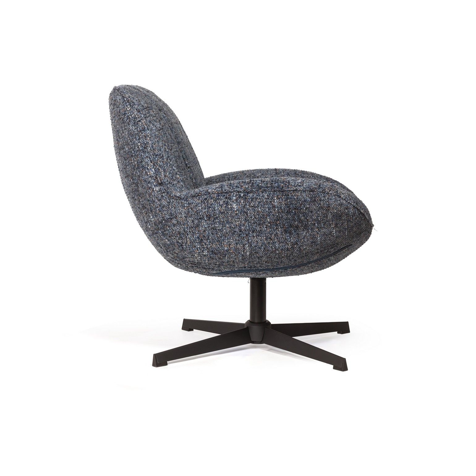 Кресло с кручением Mateo, букле биколорный синий