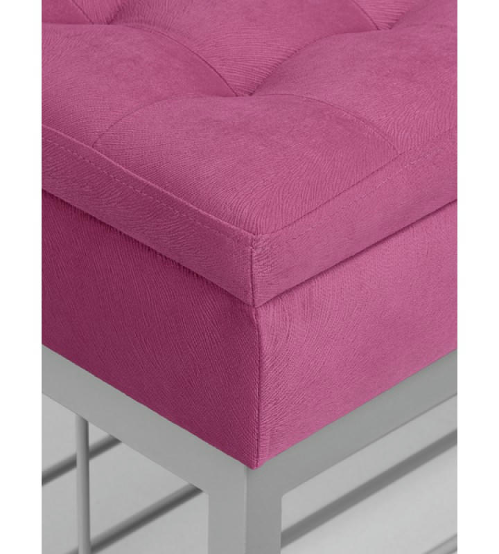 Банкетка Н-76 (серый/розовый)