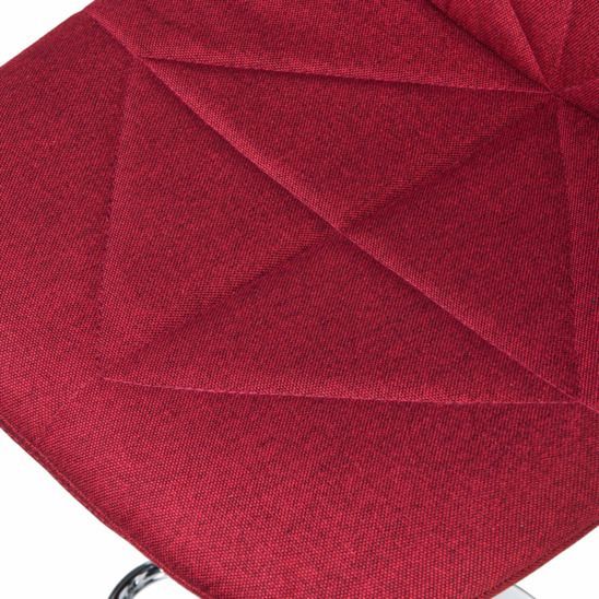 Барный стул СИЕНА, хром сталь, рогожка бордовый