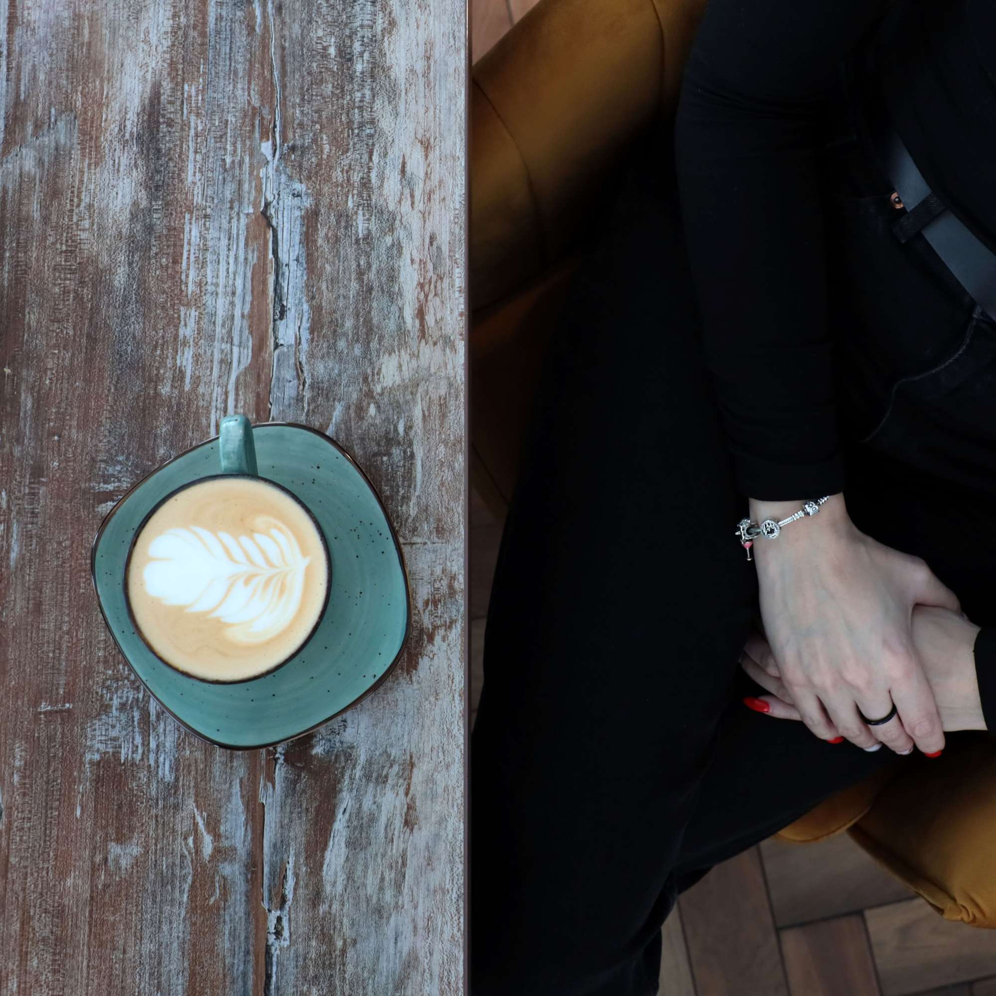 Чашка с блюдцем VITAL, фарфор, зеленый, 220мл