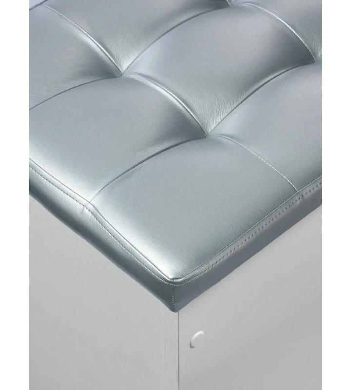 Банкетка ПВЗ-900 прямая Кожа (серебро)