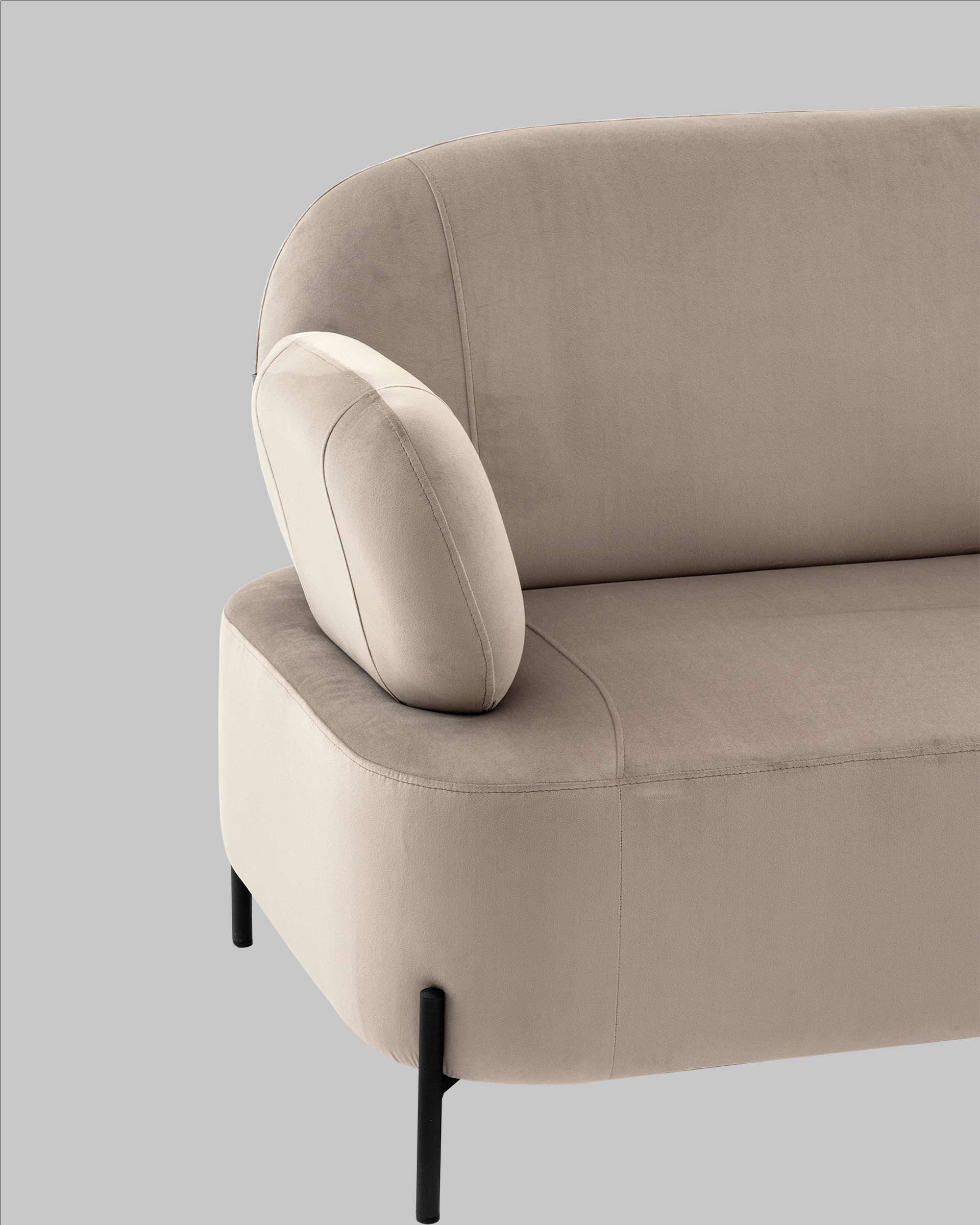 Диван Кэнди велюр светло-серый