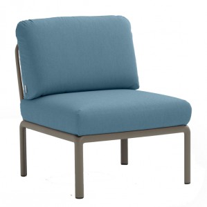 Модуль центральный пластиковый с подушками Komodo Elemento Centrale тортора, синий