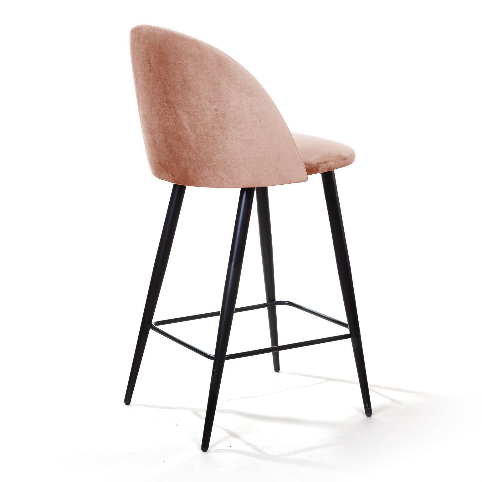 Стул полубарный Томас, бархат бежевый 5