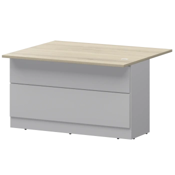 Модуль приставной низкий Ресепшен Смарт СМР-14.12 Белый/Кронберг