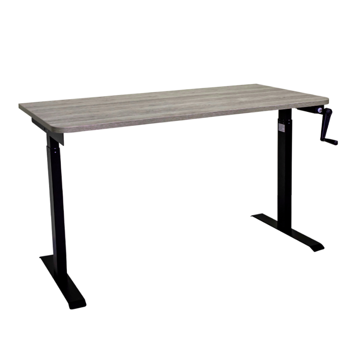 Стол с регулировкой высоты механический LuxAlto LA-T33-M1 черный/дуб серо-бежевый ЛДСП 135*70*2.5
