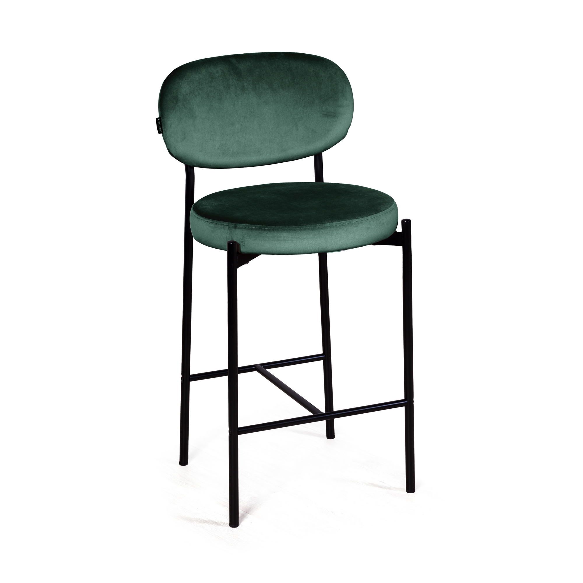 Стул полубарный Mason, бархат зеленый 19