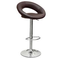 Барный стул Mira, тёмно-коричневая кожа