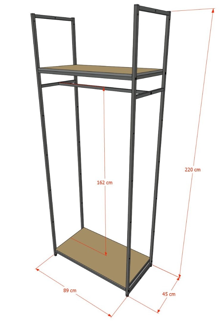 Шкаф для одежды A2290-02 220х90х45