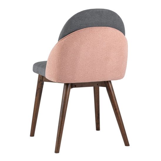 Стул HELGA темно-серый/коралловый x2