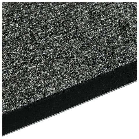 Коврик придверный 90х150 см, СЕРЫЙ, влаго-грязезащитный, 430 г/м2, ребристый, ЛЮБАША СТАНДАРТ, 701039