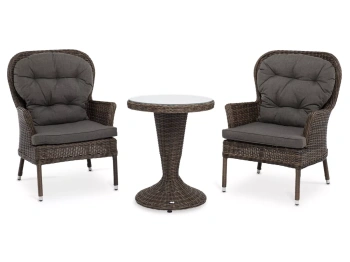 "Алиса" кофейный комплект из искусственного ротанга, цвет коричневыйцвет коричневый