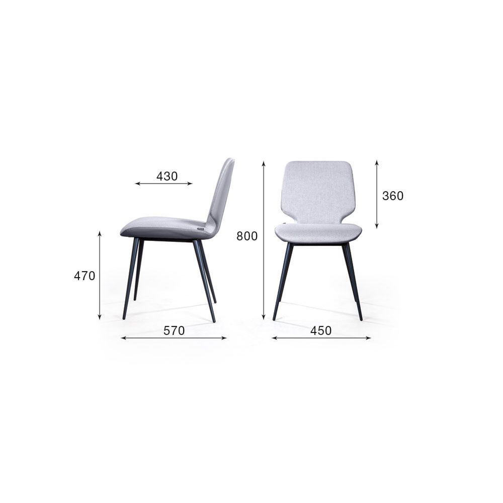 Стул Адам, рогожка комби серый