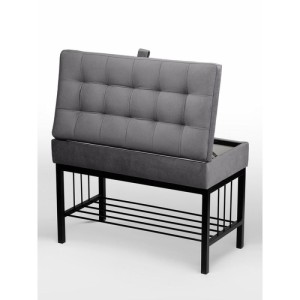 Банкетка Н-76 (черный/серый)