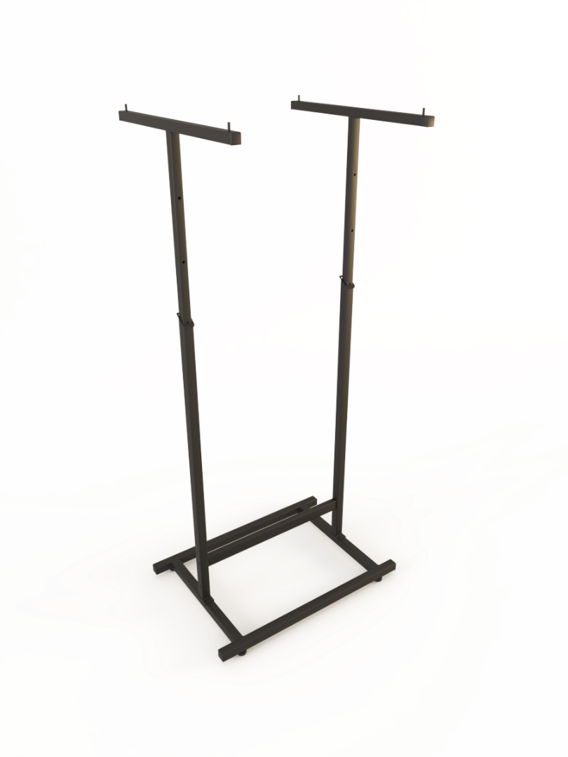 Вешало двойное DOPPIO-GABBIANO-NERO Т-образное, "ЛОФТ"