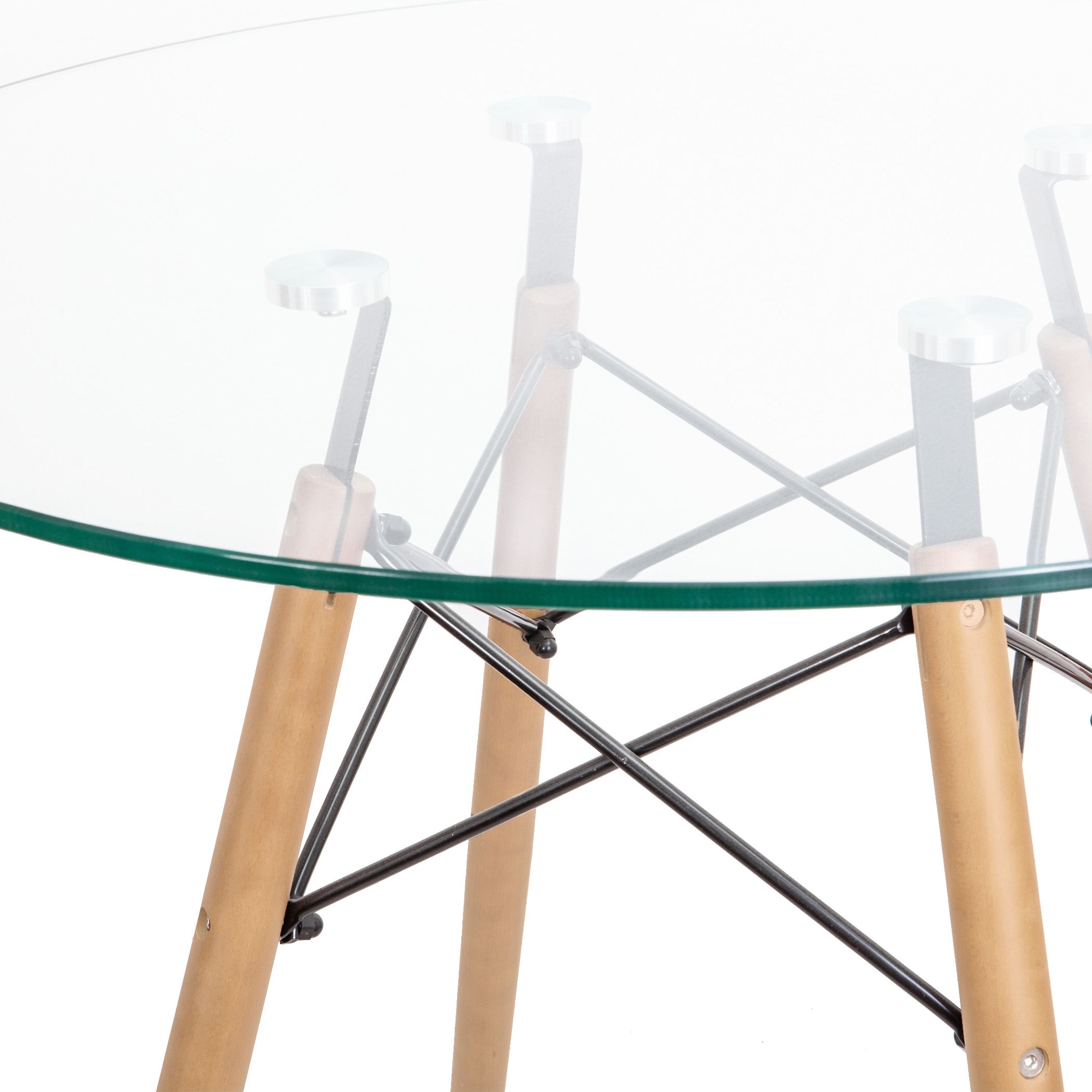 Стол Leila, прозрачный, закаленное стекло