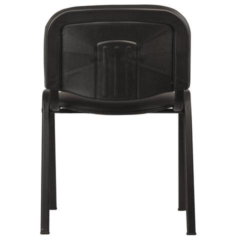 Стул для персонала и посетителей "ИЗО", черный каркас, кожзаменитель черный
