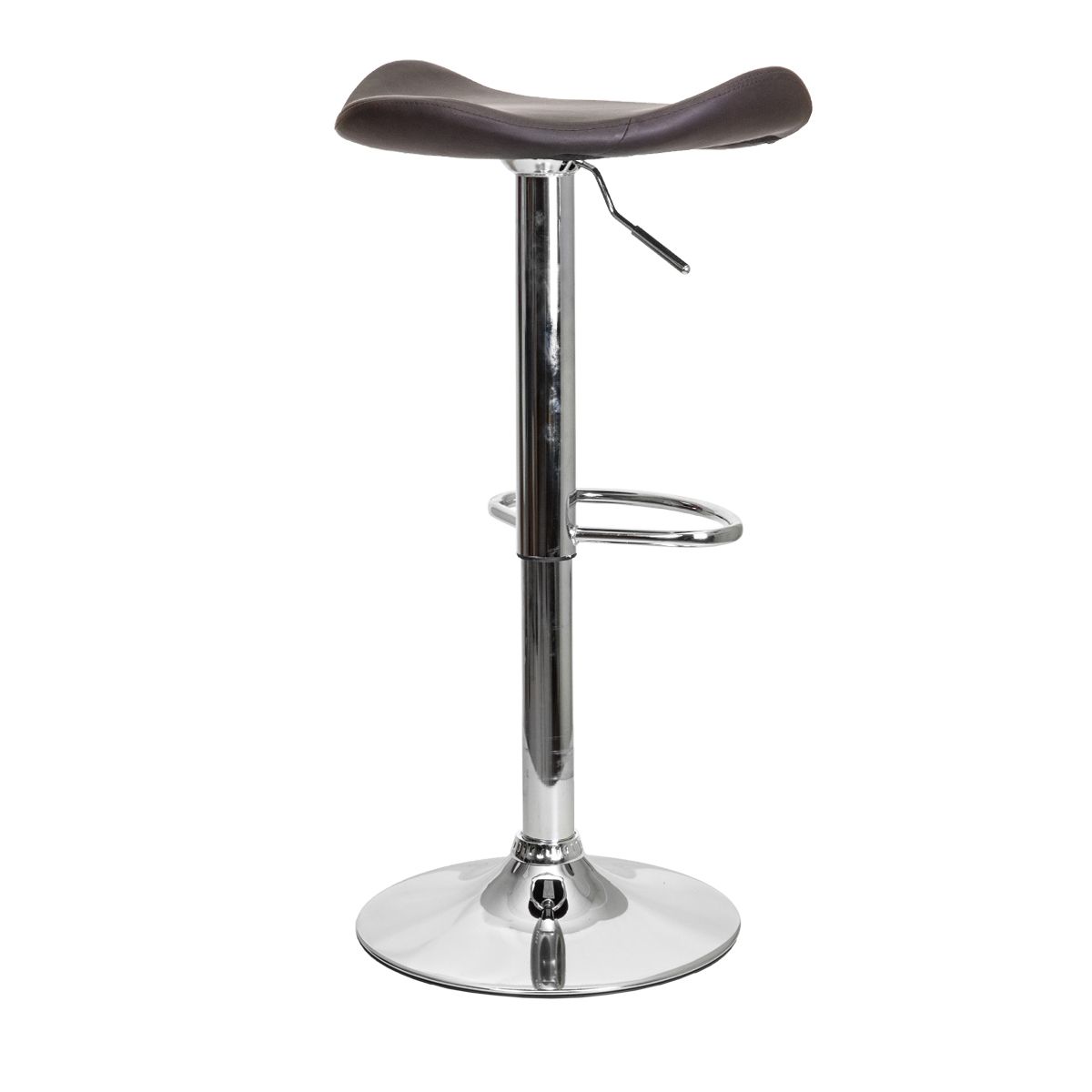 Стул барный Cuba, черный, экокожа, цвет каркаса хром