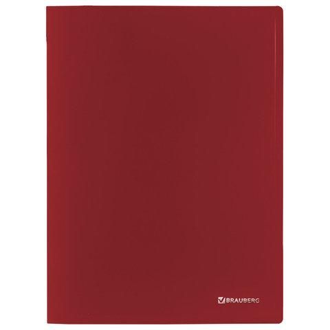 Папка с металлическим скоросшивателем BRAUBERG стандарт, красная, до 100 листов, 0,6 мм, 221632