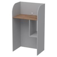 Компьютерный стол Формоза, серый, столешница дуб крафт