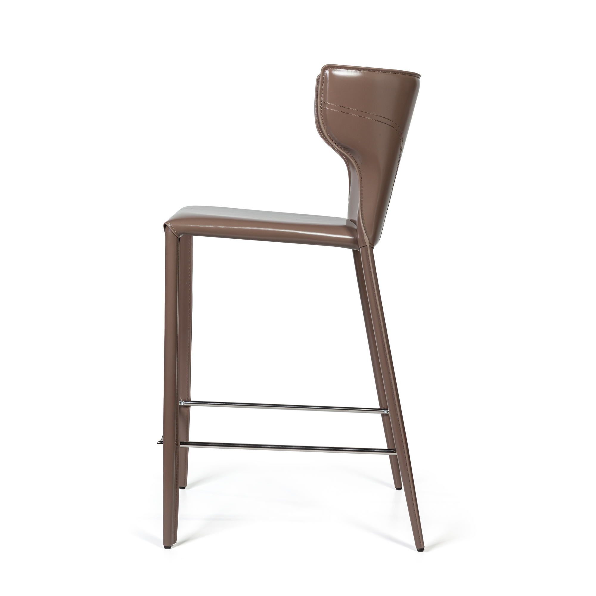 Стул полубарный Аустин, кожа капучино