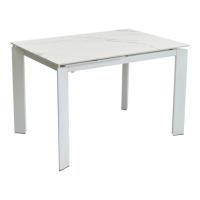 Стол Corner 120 глянцевый, STATUARIO WHITE SINTERED STONE / WHITE