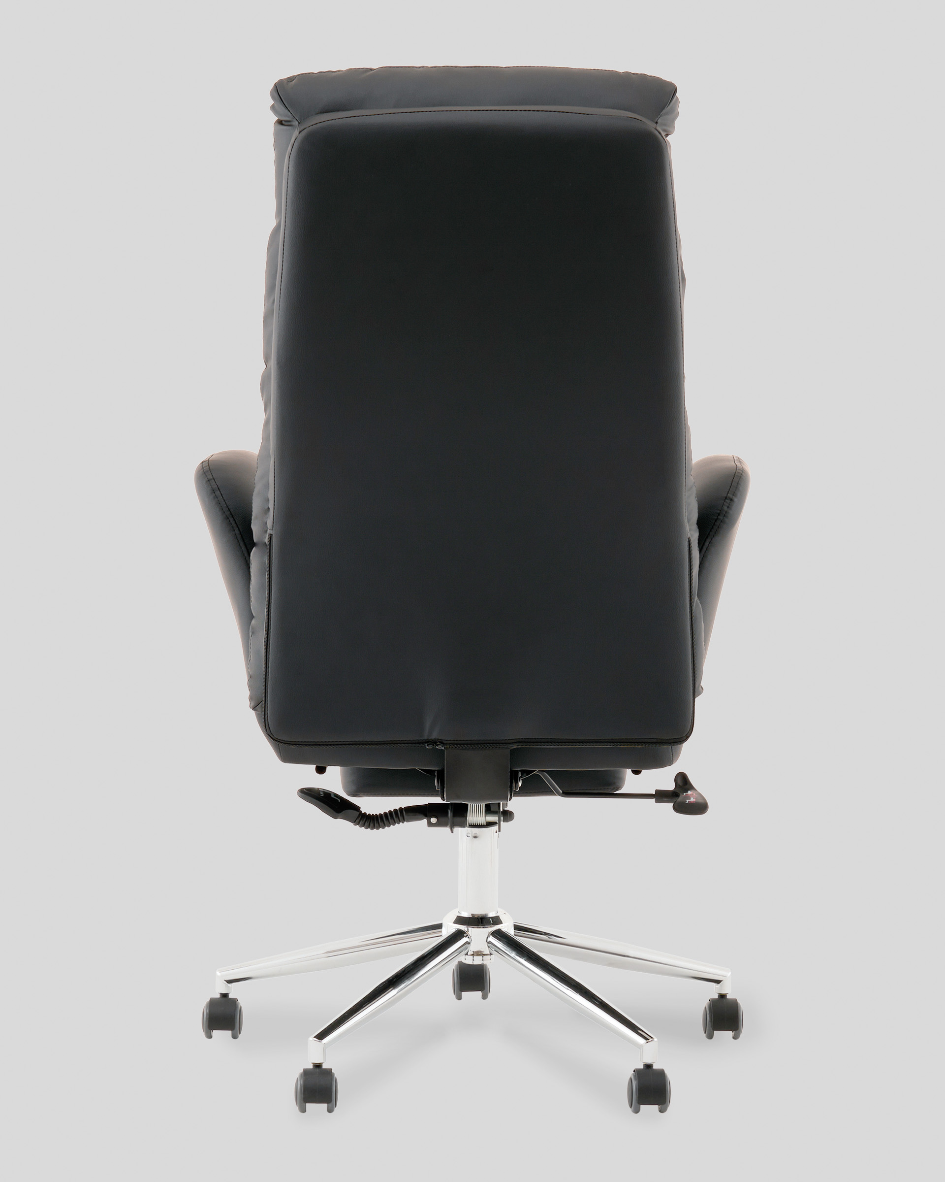 Кресло руководителя TopChairs Solid с оттоманкой черный
