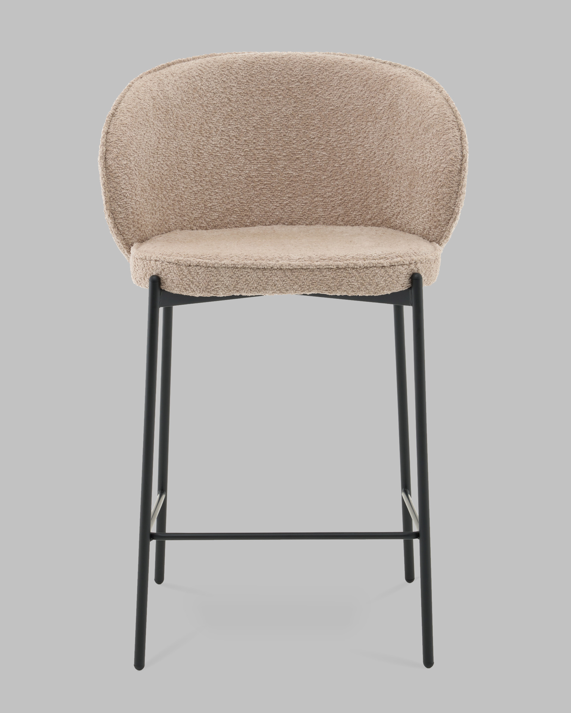 Стул полубарный Тисдейл букле бежевый