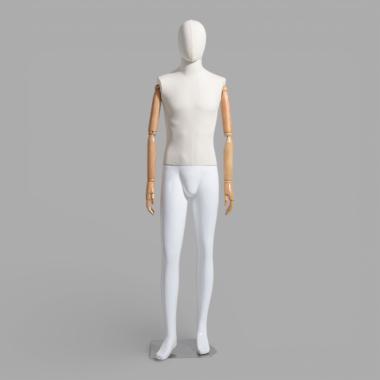 JWP-7NA Манекен мужской с тканевым торсом и деревянными руками