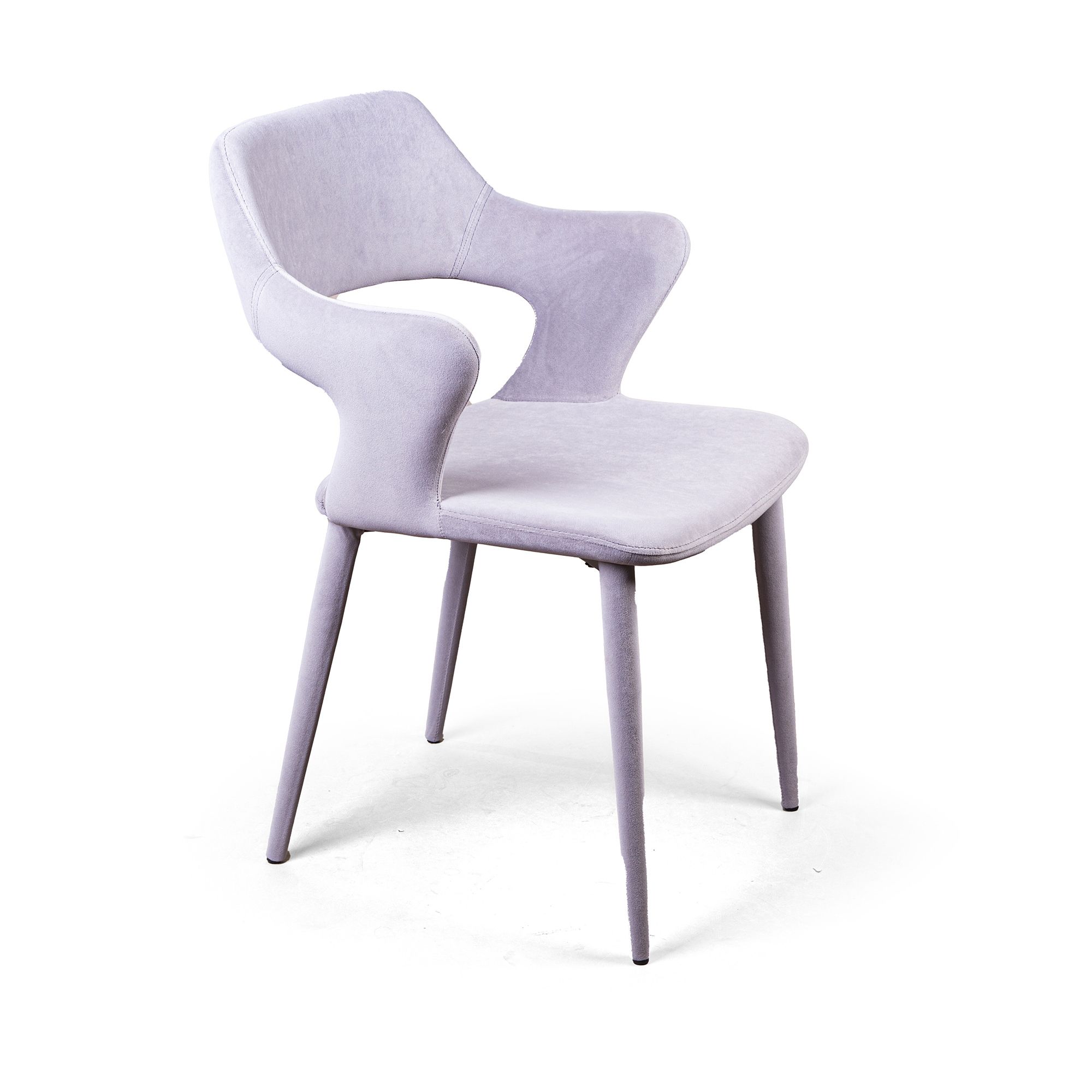 Стул Вудди, бархат серый