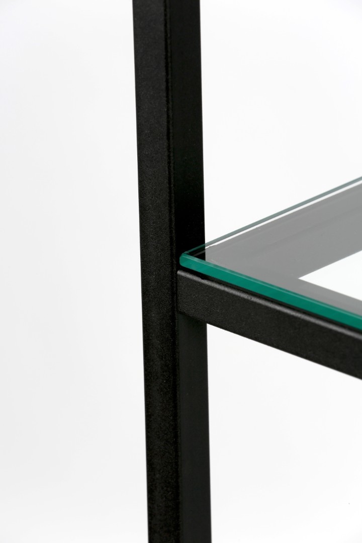 Стеллаж в стиле лофт AС1790-20 со стеклянными полками