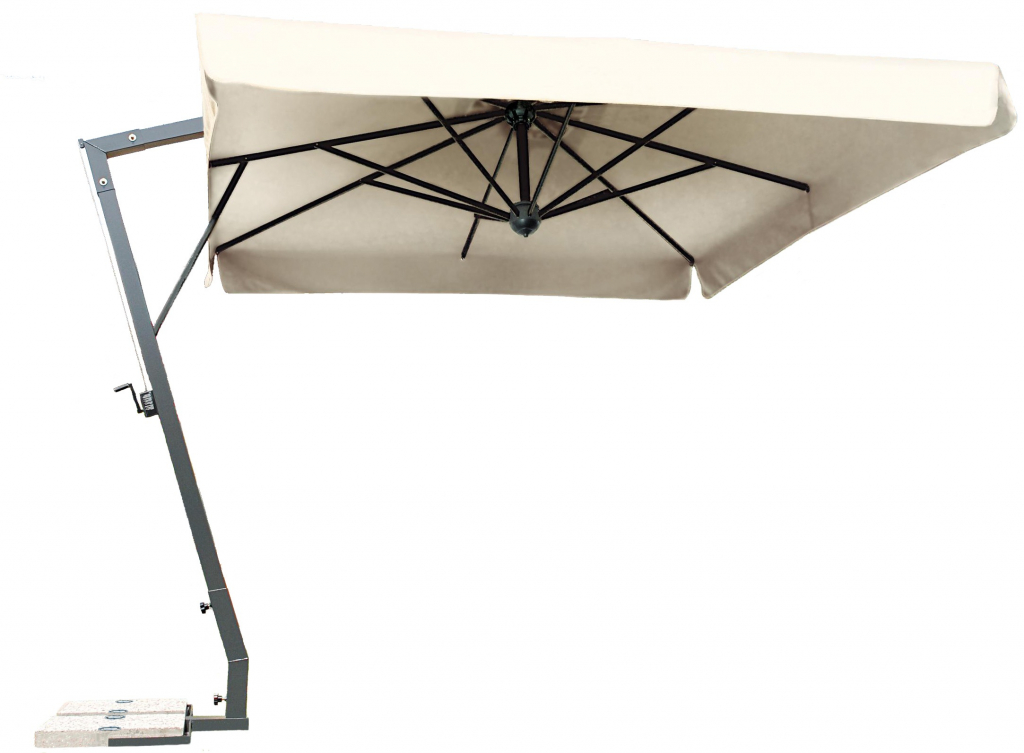 Зонт профессиональный 3х4 м Napoli Braccio антрацит, слоновая кость