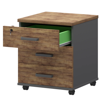 Тумба подкатная Смарт СМТ-3ПЦ Тип2 Графит/Таксония