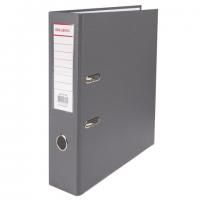 Папка-регистратор BRAUBERG с покрытием из ПВХ, 80 мм, с уголком, серая (удвоенный срок службы), 227190