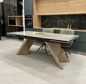 Стол МАНХЭТТЕН 200 PANDORA, керамика / Дуб Галифакс