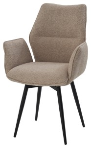 Стул ГРИН 360 град. поворот. цвет NS-04 Крем, букле / черный каркас