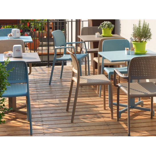 Кресло пластиковое Bora, голубое