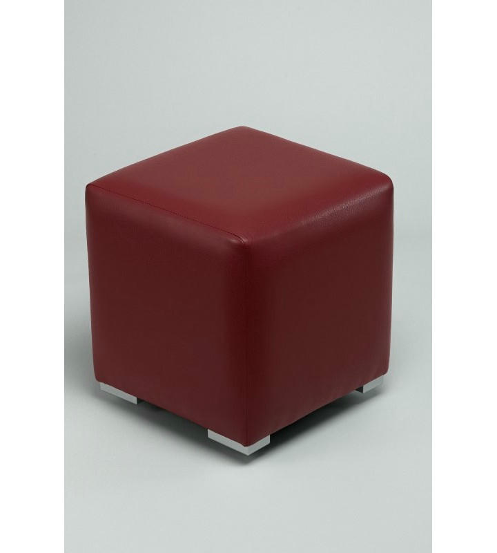 Пуфик Скай Кожа (бордовый)