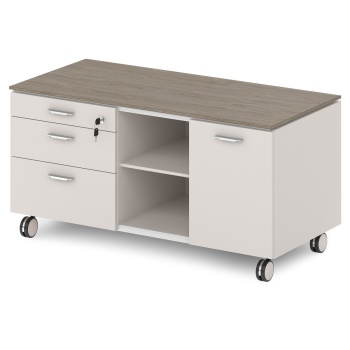 Тумба греденция подкатная G-210 л/пр Грандеза - Grandeza (Великолепие)цвет Дуб Верцаска Латте и Бежевый песок